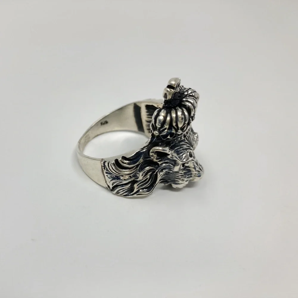 Crown Lion King ring sterling silver 925 for men - Picture 9 of 9